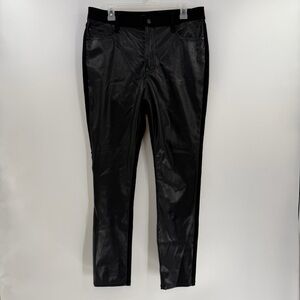 Judy Blue high-waist faux leather and denim skinny jeans black size 13/31